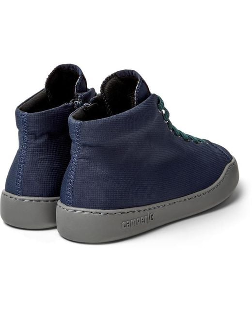 Camper Blue Textile Ankle Boots for men