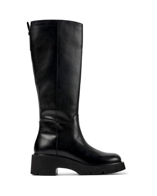 Camper Black Leather High Boots