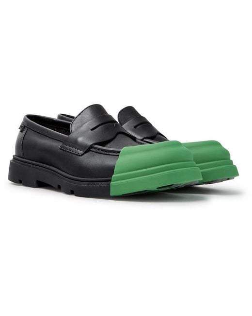 Camper Black Junction Leather Loafers for men