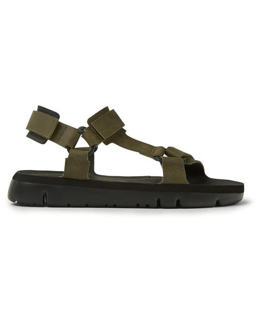 Camper Green Leather Sandals for men