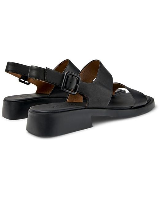 Camper Black Flat Sandals