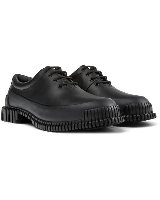 Camper Black Leather Lace-up Shoes