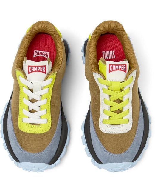 Camper Blue Mismatched Elastic Lace Sneakers
