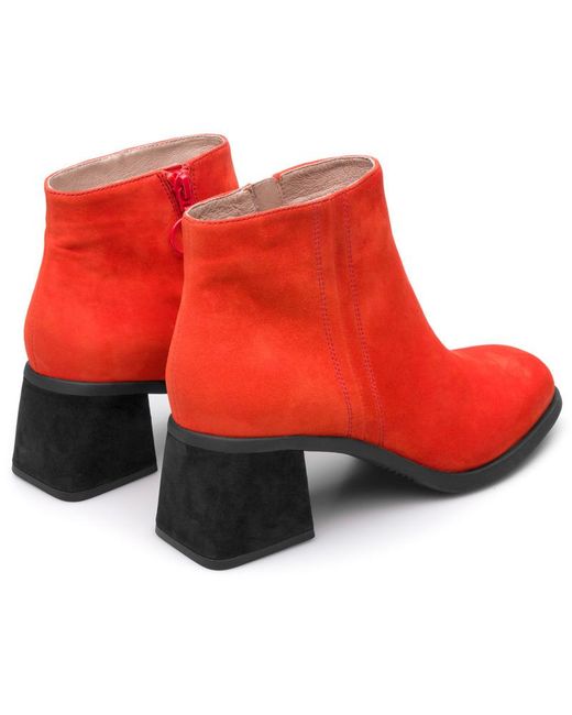 Camper Red Ankle Boots
