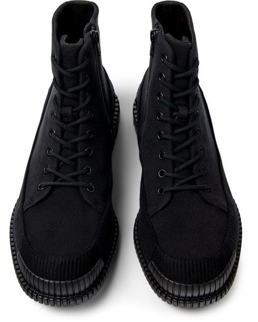Camper Black Pix Combat Boot for men