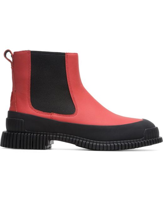 Camper Red Ankle Boots