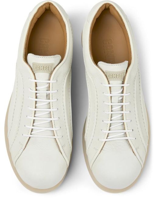 Camper White Non-dyed Leather Sneakers