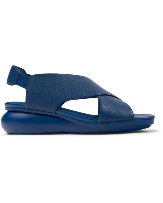 Camper Light Blue Leather Sandals
