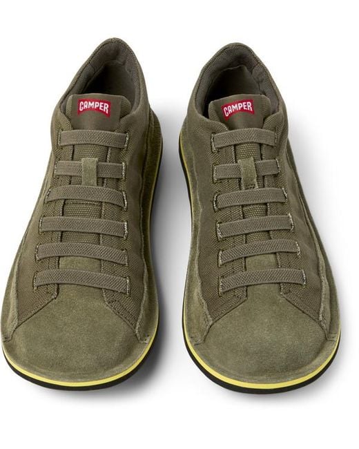 Camper Green Nubuck Sneakers for men
