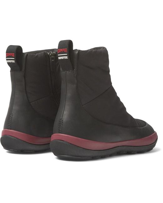Camper Black Leather And Polyester Boots