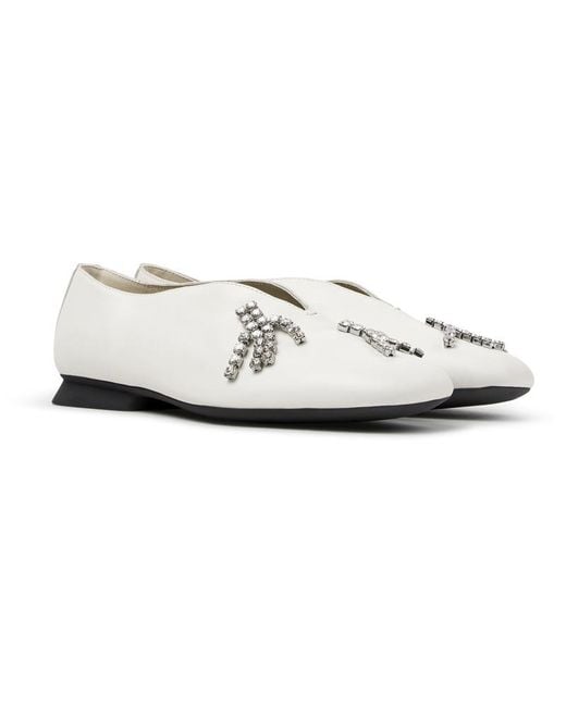 Camper White Ballerinas
