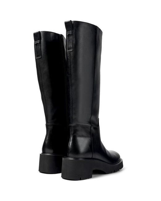 Camper Black Leather High Boots