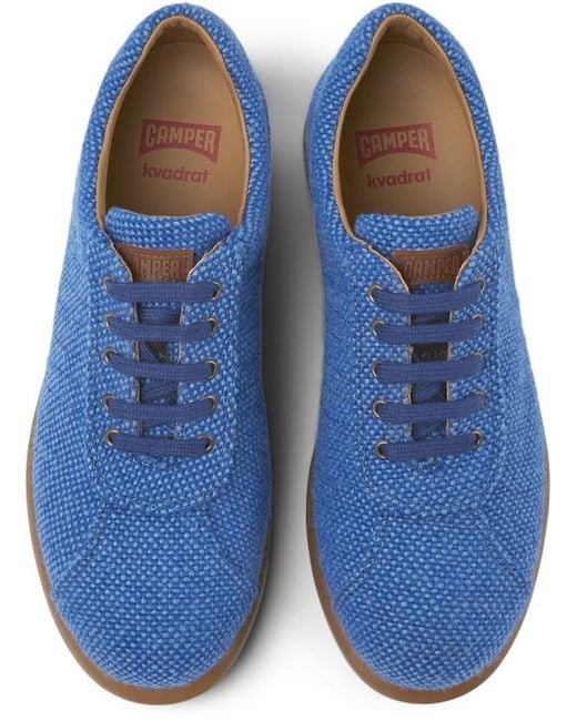 Camper Blue Wool And Viscose Sneakers