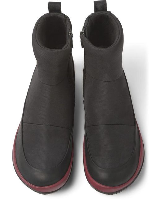 Camper Black Leather And Polyester Boots