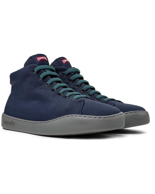 Camper Blue Textile Ankle Boots for men
