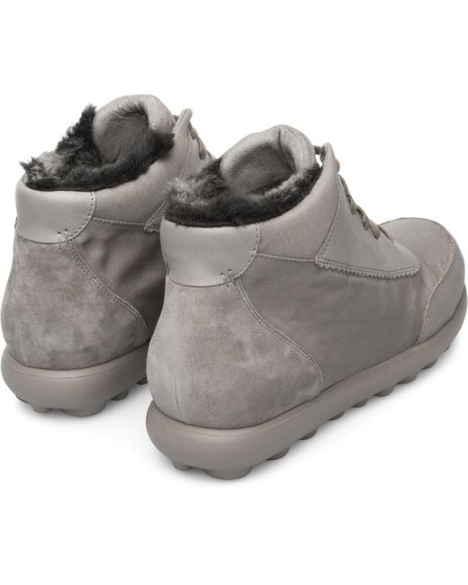 Camper Gray Ankle Boots
