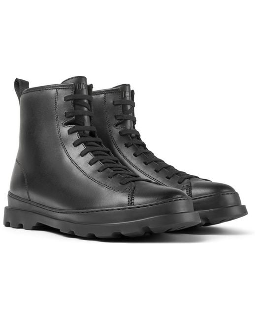 Camper Black Brutus Lace-Up Boots for men