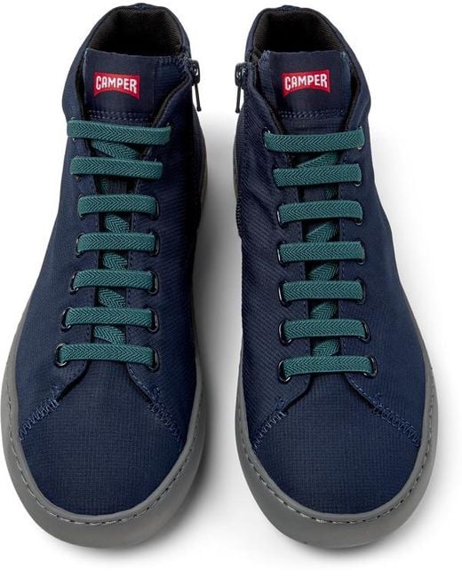 Camper Blue Textile Ankle Boots for men