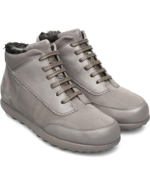 Camper Gray Ankle Boots