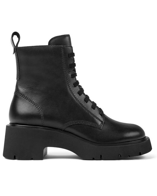 Camper Black Lace-Up Boots