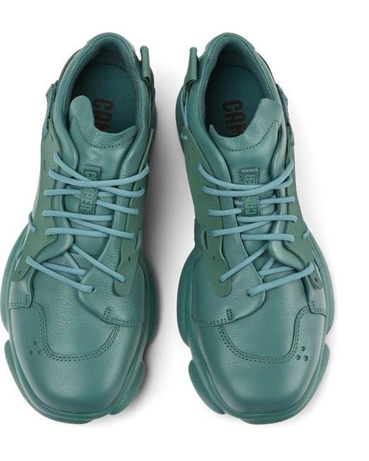 Camper Green Leather And Textile Sneakers for men