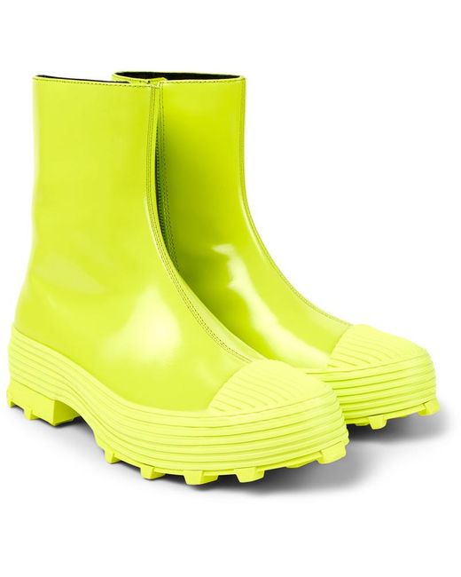 Camper Yellow Ankle Boots