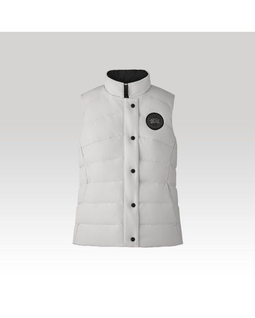 Canada Goose White Freestyle Vest Black Label