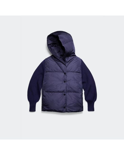Canada Goose Blue Hybridge Astoria Knit Hoodie