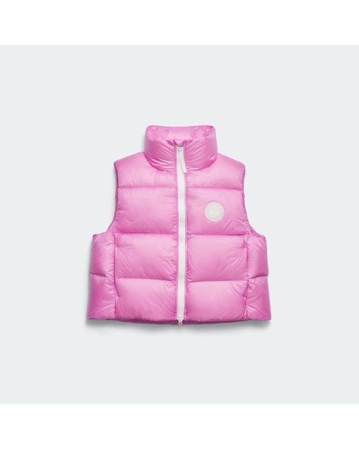 Canada Goose Pink Cypress Puffer Vest Label
