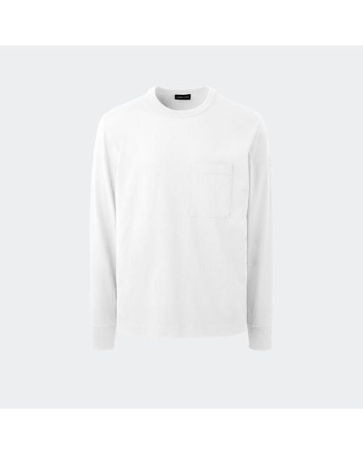 T-Shirt A Maniche Lunghe Gladstone (Uomo, di Canada Goose in White da Uomo