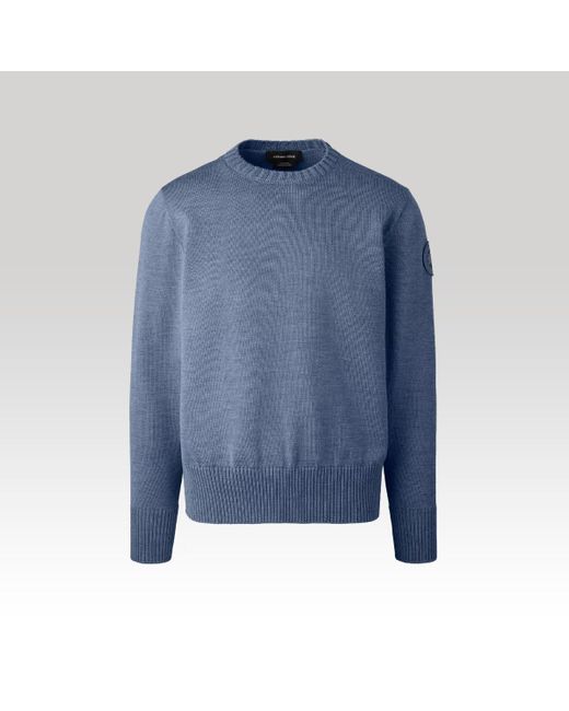 Canada Goose Blue Rosseau Sweater (, Ozone Heather, Xs) for men