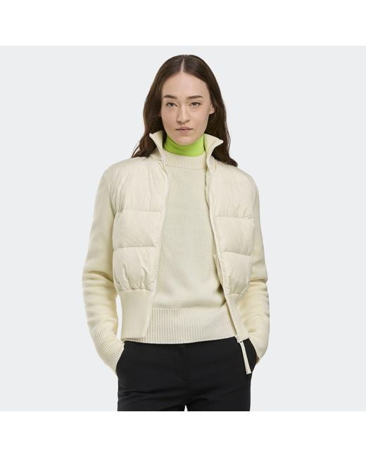 Canada Goose White Hybridge Wide Quilt Knit Jacket