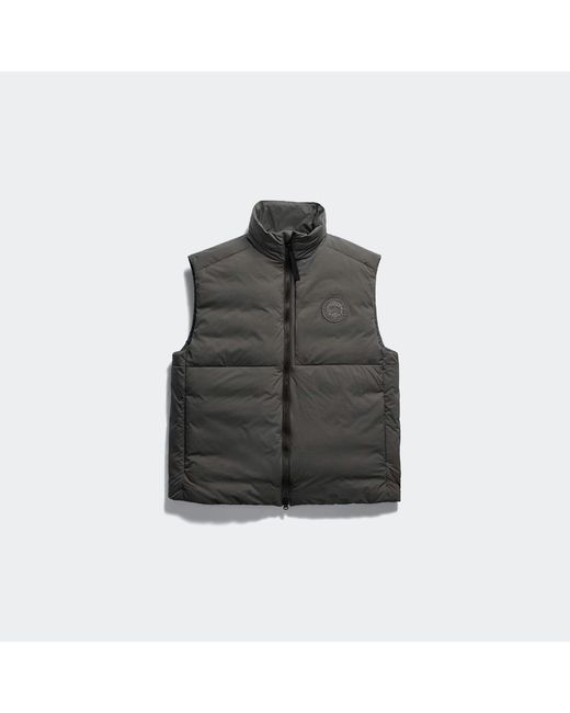 Canada Goose Black Lodge Vest Tonal Disc for men