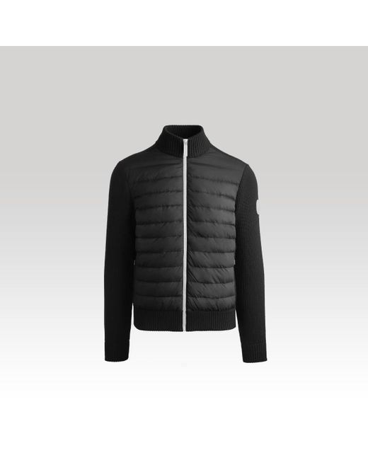 Canada Goose Black Hybridge® Knit Jacket Contrast Trim for men