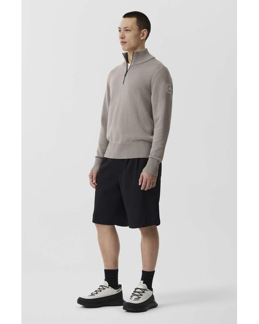 Canada Goose Gray Rosseau ¼ Zip Sweater (, , M) for men