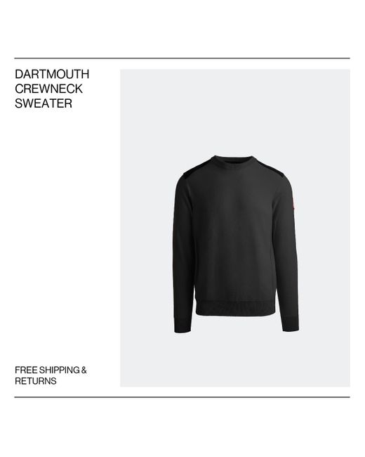 Canada Goose Black Dartmouth Crewneck Sweater for men