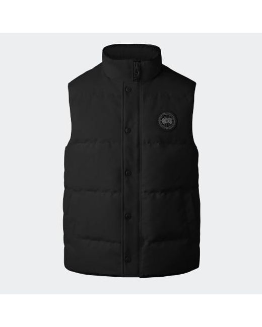 Canada Goose Black Garson Vest Crinkle Cotton for men