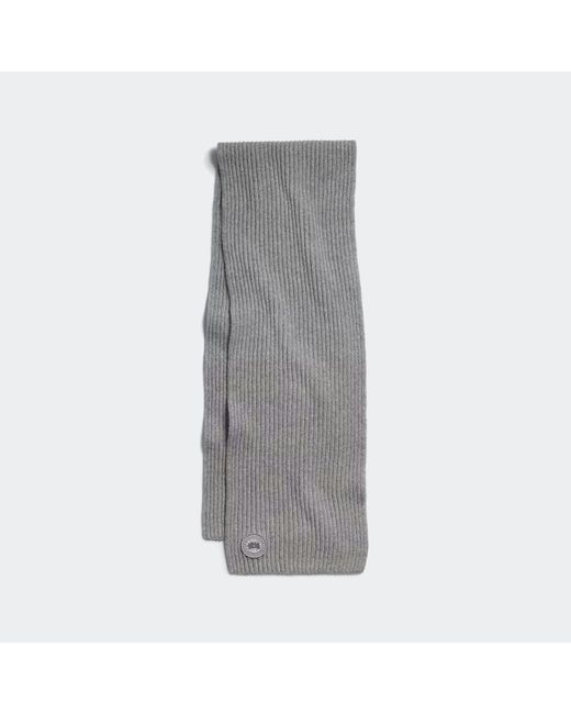 Canada Goose Gray Cashmere Blend Rib Scarf