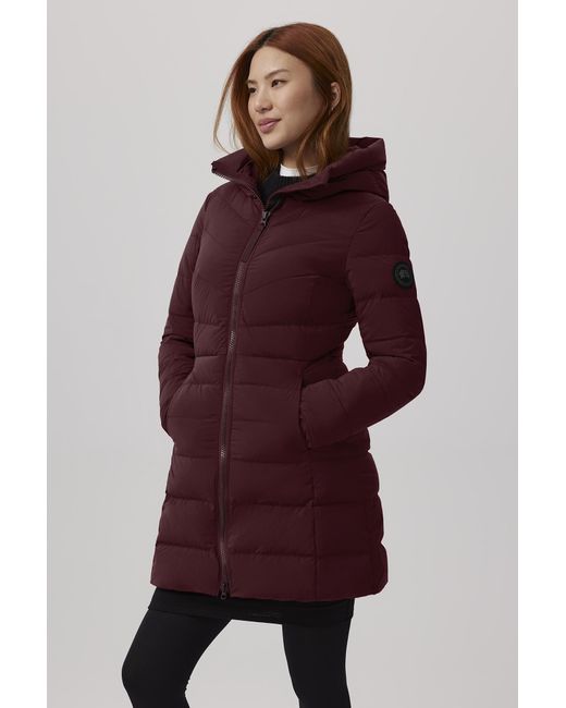 Canada Goose Clair Coat Black Label in Red | Lyst