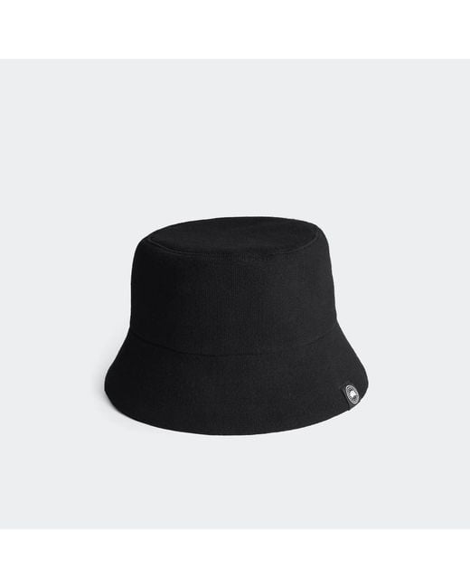 Canada Goose Black Cotton Bucket Hat for men