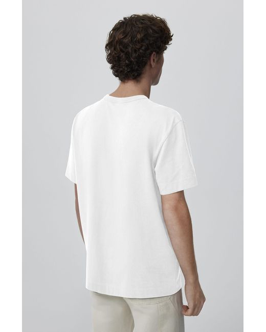 Canada Goose White Gladstone Relaxed T-shirt for men