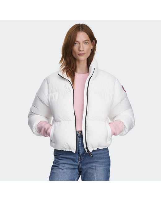 Canada Goose White Fallon Puffer Jacket