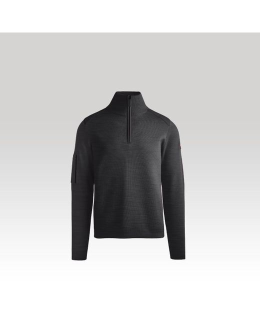 Canada Goose Gray Stormont ¼ Zip Sweater Label (, Iron, L) for men