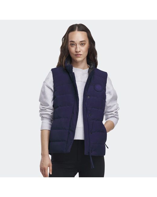 Canada Goose Blue Freestyle Vest Tonal Label