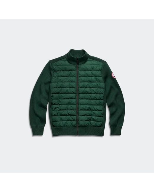 Canada Goose Green Hybridge Knit Jacket for men
