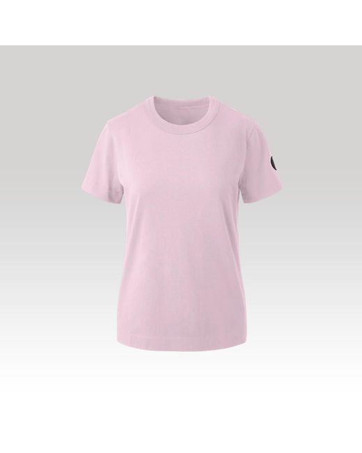 Canada Goose Pink Broadview T-shirt Black Label