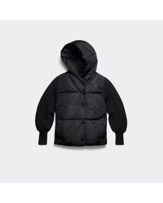 Canada Goose Black Hybridge Astoria Knit Hoodie