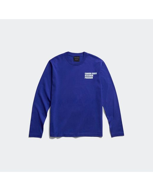 Canada Goose Blue Vantage Globe Long Sleeve T-Shirt for men