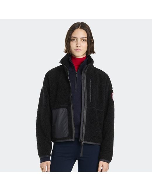 Canada Goose Black Simcoe Zip Up Fleece Sweater