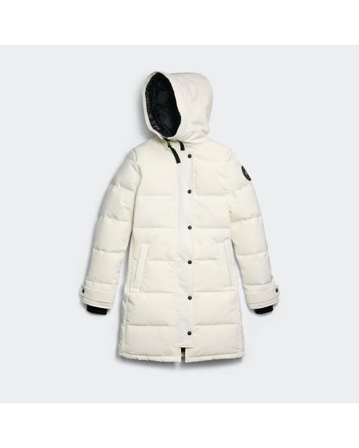 Canada Goose White Shelburne Parka Label